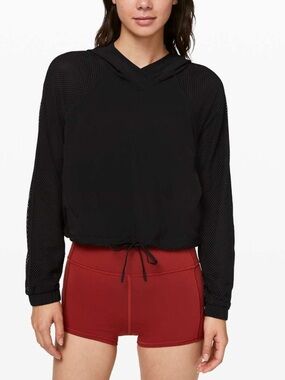 Lululemon Catch A Breeze Pullover Hoodie Black Size 2